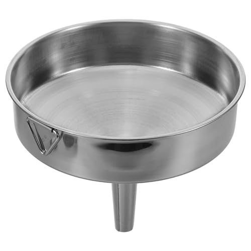 SECFOU ステンレス製大口径漏斗 軽量でコンパクト 自動車用オイル 燃料 水移送対応 メンテナンス簡単 整備士 カー愛好家向け