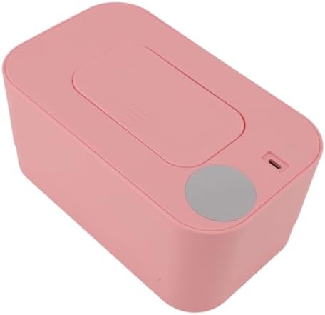 RiToEasysports Compact Baby Wipe Warmer Portable Design for Home and Vehicle Use, Moisturizing Functionality, ABS Material, 200x120x98mm (Pink Constant Temperature) - 3