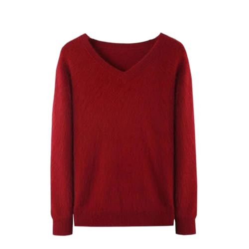 Men's Pullover Sweaters Long Sleeve V-Neck Slim Fit Casual Solid Knit Sweater Tops