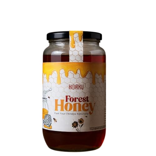 Image of KORKU Wild Forest Honey Raw Unfiltered 500gm | Melghat Tribal Harvest Honey | No Additives, Floral Forest Honey Jar with Rich Aroma Smooth Texture and Authentic Wild Collection from Forest Sources,