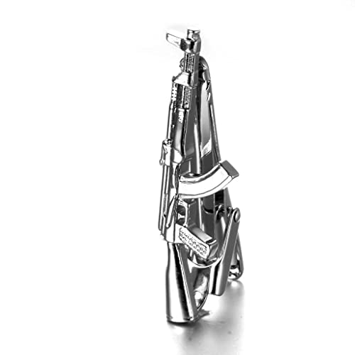 Gentleman Silver Metal Tie Prático