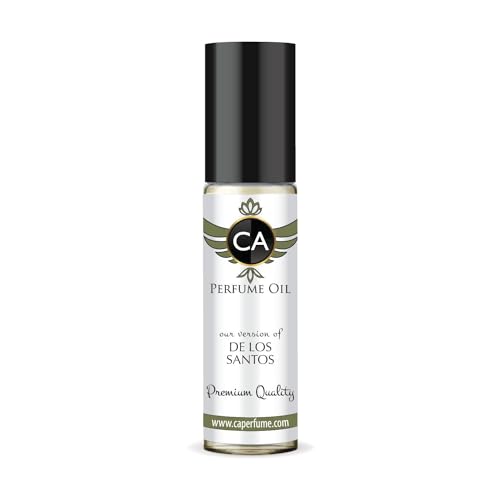 CA Perfume Impression of De Los Santos Unisex Fragrance Oil Floral Scent Long Lasting Perfumes for Women &amp; Men Travel Size TSA Ready Mini Parfum Body Oil Roll-on 0.33 Fl Oz 10ml