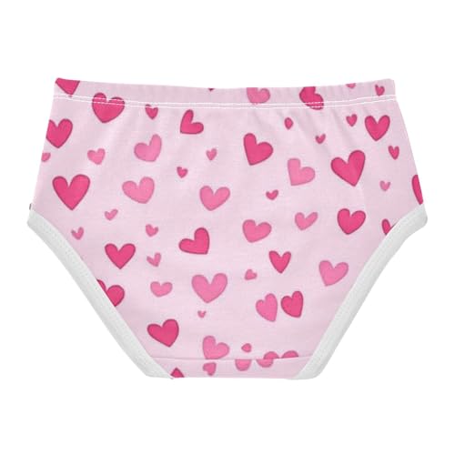 Girls' Training Panties Comfort Underwear for Kids Pink Heart Dots2