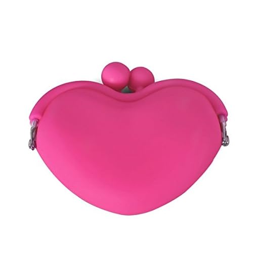 SunSunRise Magenta Cute Candy Silicone Key Coin Tray Change Wallet Purse Bag Pouch Case