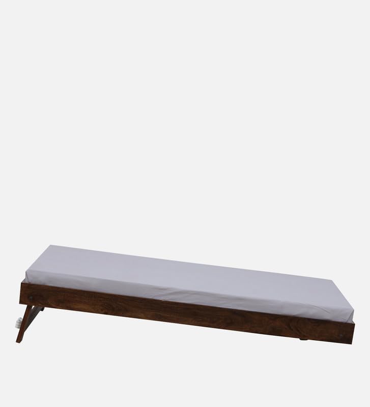 Image of Sheesham Wood Single Size Bed Without Storage | Wooden Single Bed Cot Palang Furniture for Living Room Bedroom Home and Hotel (Provincial Teak Finish)