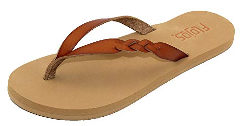 Flojos Women's Serenity Natural/Tan Flip-Flop 8 M US