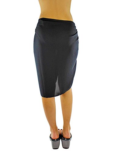 Luxury Divas Sheer Knee Length Cover Up Sarong Wrap for Women3