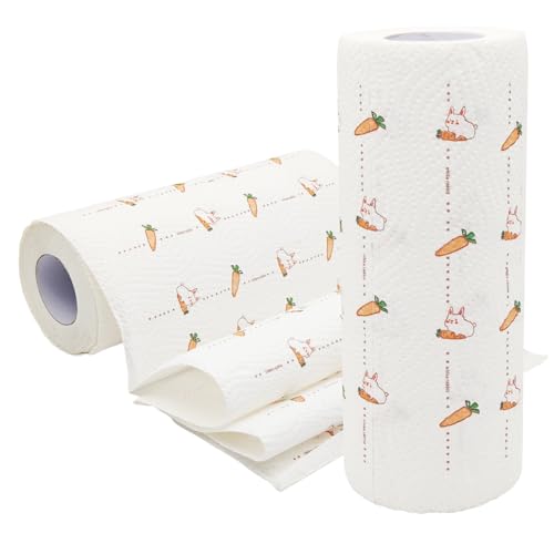 Toallas de Cocina con Motivos de Pascua, Papel de Cocina de Pascua, Toallas de Mano de Cocina, Rollos de Cocina de 3 Capas, Sostenibles, Rollos Domésticos Altamente Absorbentes, Paños Multiusos, Toall