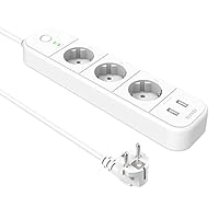 Tenda SP15 Presa Smart Wi-Fi, Spine Intelligenti Con 3 Prese Elettriche 2 Porte USB, Controllo...
