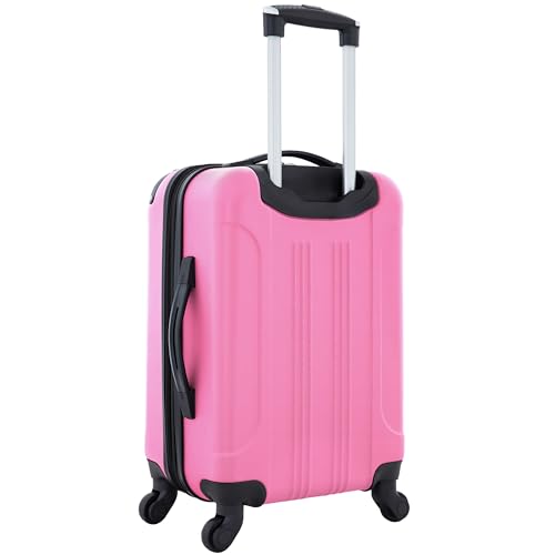 Image of Travelers Club Chicago Hardside Expandable Spinner Luggages, Hot Pink, 20 inch Carry-On, HS-20720-EX-690N