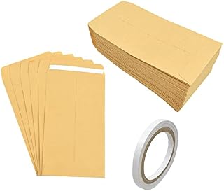 100 Pcs Brown Envelopes Little Kraft Paper Bags for Storing Small Item Seeds Beads Cash Coin Money