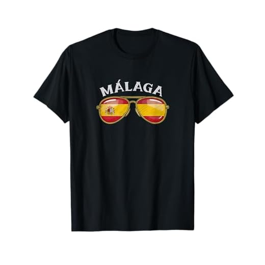 Malaga Spain Vintage Flag Sunglasses Design Camiseta