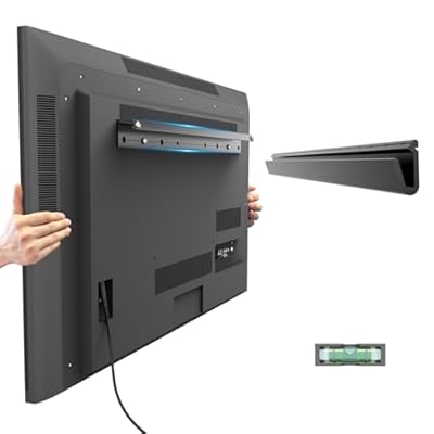 No Drill Drywall TV Mount, No Stud TV Wall Mount for Most Brand 22-55 Inch TVs up to 100 lbs, Easy Install No Stud Studless TVs Wall Mount, Include All Hardware- Level Bubble Meter