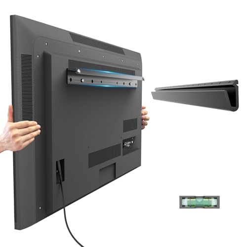 No Drill Drywall TV Mount, No Stud TV Wall Mount for Most Brand 22-55 Inch TVs up to 100 lbs, Easy Install No Stud Studless TVs Wall Mount, Include All Hardware- Level Bubble Meter