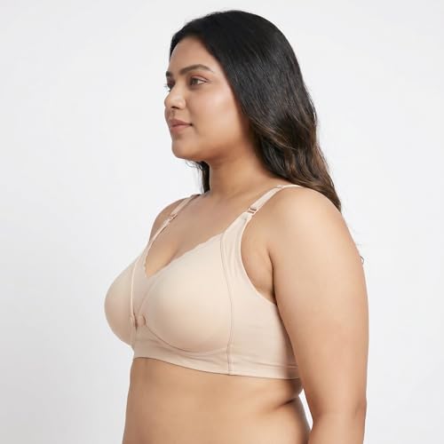 Image of ELEG & STILANCE Maternity Feeding Bra Padded Nursing Bra with Adjustable Straps Easy Baby Breastfeeding New Moms