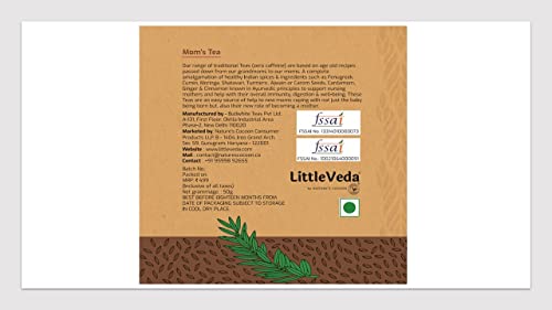 LittleVeda Mom's Lactation Tea for Mother’s – with Methi, Shatavari, Moringa, Nettle, Chamomile, Ajwain that are known to help with Milk Supply for Nursing Mom's 50g