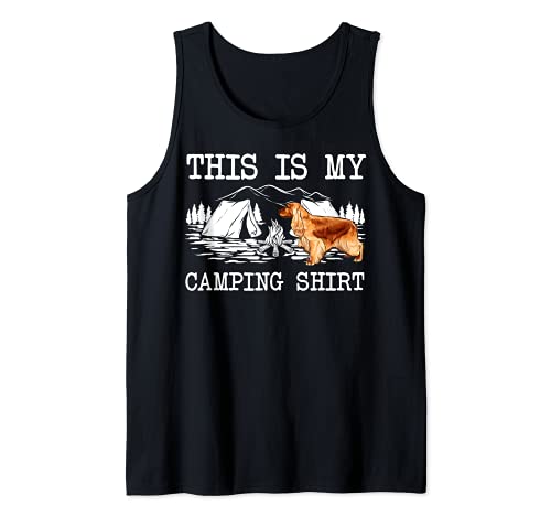 Campfire English Cocker Spaniel Dog This Is My Camping Tank Top, Black