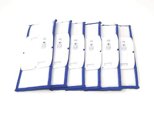 Kniwelshop 6 Stück Wischtücher Microfaser Pads, Tücher kompatibel mit Braava Jet 240, 241, 250 waschbar