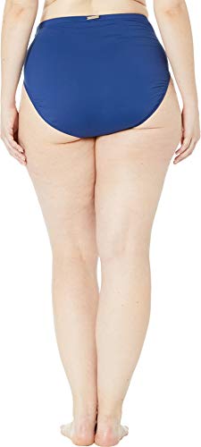 LAUREN RALPH LAUREN Plus Size Bias Tribal Ikat Shirred High-Waisted Pant Indigo 22W3