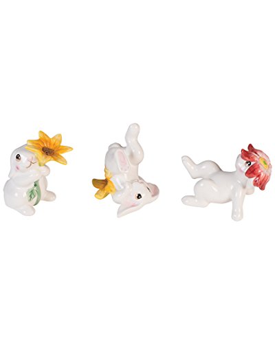 Fitz and Floyd Bunny Blooms Collectible Figurine, Multicolored
