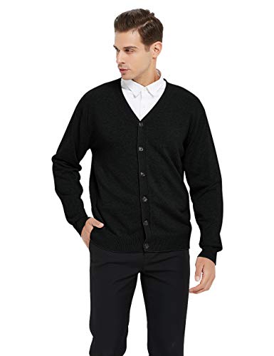 TopTie Men's Casual Fit V-Neck Cotton Sweater Cardigan2