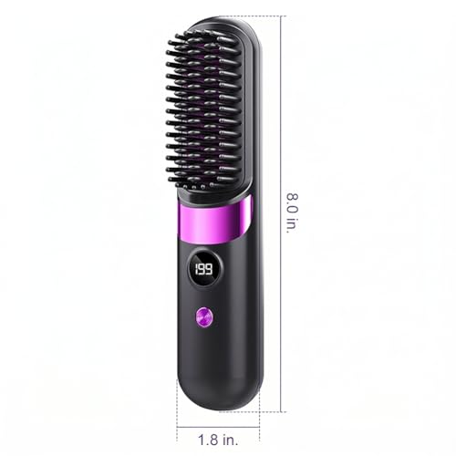Cepillo alisador de cabello inalámbrico portátil miniatura 2