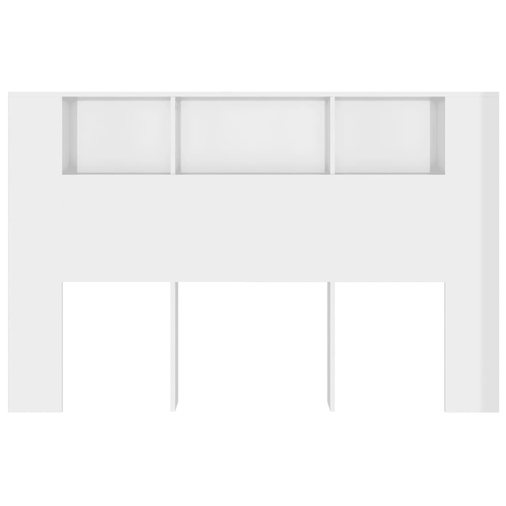 Armoire de tête de lit blanc 160x18,5x104,5 cm Armoire de tête de lit blanc 160x18,5x104,5 cm