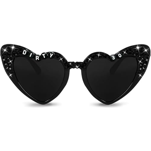 Yoridis 30th Birthday Glasses, Dirty 30 Sunglasses Black Rip to My 20s Glasses for Funny Thirtieth 30th Birthday Gift Death to My 20s for My Youth