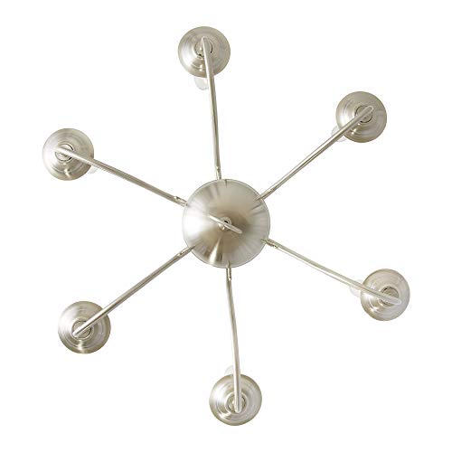 Image of Livex Lighting 5006-91 Williamsburgh 6-Light Chandelier, Brushed Nickel