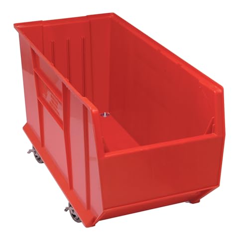 Image of FSE 373-QUS994MOBRD Hulk 36 inch Container, Mobile, 35-7 /8 inchL x 16-1 /2 inchW x 20-1 /2 inchH, high Impact Stackable, autoclavable up to 250F, red