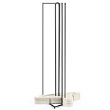 HONZUEN Hanger Stacker Metal, Height-Adjustable Hanger Storage Organizer Hold up to 100 Velvet Hangers, Clothes Hangers Holder Space Saver for Closet and Laundry, Black