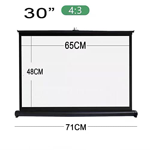 Pantalla portátil retráctil 30 pulg 4:3 para proyector miniatura 6