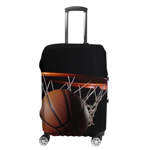 Basketball Luggage Cover Elastic Suitcase Protector Case Anti-Scratch Washable Baggage Covers Protector For Traveling, Aircraft Consignment L