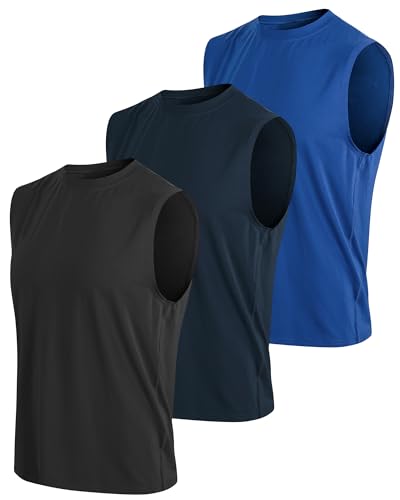 MEETYOO 3/5 Pack Tank Top Herren Sport, Muskelshirts Herren & Unterhemd Herren - Leicht, Feuchtigkeitsableitend, Schnelltrocknend, Ideal für Das Gym Oder Den Alltag 1