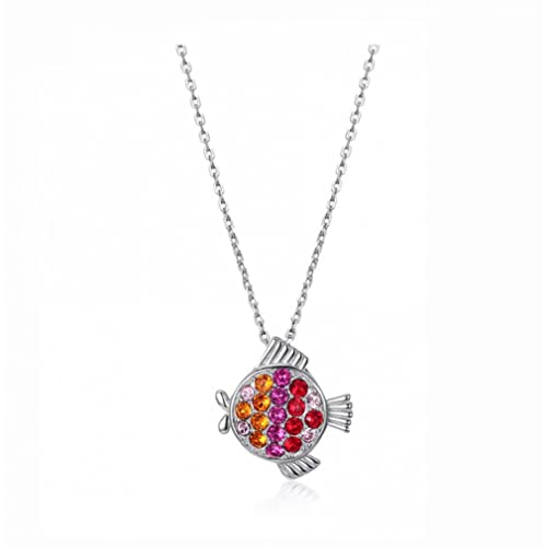 Collier Pendentif Poissons de Haute Qualité en Cristal Scintillant