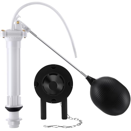 Dreyoo Universal Toilet Tank Repair Kit Compatible with Danco 80816, Toilet Repair Parts Fill Valve, Flapper, Rod, Float Replacement, Toilet Repair Kit for 8.5 Inch Tanks, Toilet Tank Flapper Replace