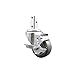 Swivel Square Stem Caster w/3.5? x 1.25? Gray Polyurethane Wheel ? 3/4? x 2? Square Stem with (3) 17/64? Diameter Mounting Holes & Top Lock Brakes ? 300 lbs. Capacity/Caster ? Service Caster Brand