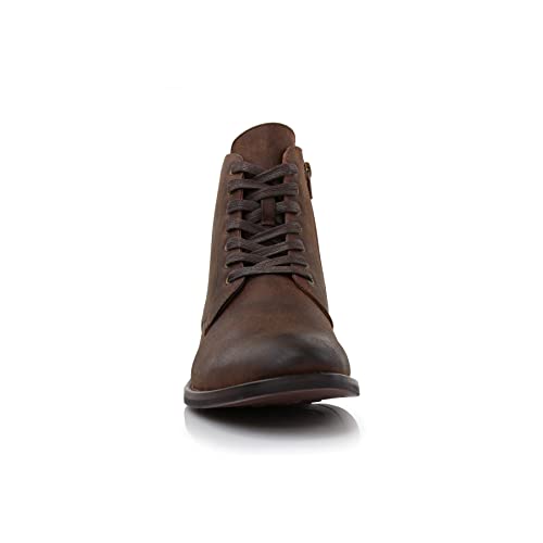 Image of Polar Fox Men's Ankle Dress Boots | Lace-up Casual Fashion Boot Collection | Cap Toe & Plain Toe Styles |