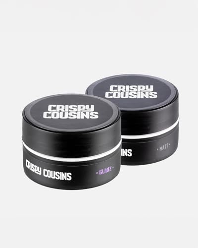 Crispy Cousins Crispy Bundle | Set mit je 1x Haarwachs Matt & Haarwachs Glanz | Dein Styling-Kit für jeden Look | Barber Qualität