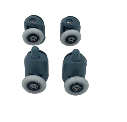 Juego de 4 a 8 poleas for cabinas ducha, rodillos, guías, ruedas y 20, 22, 23, 25 27 mm diámetro para puerta corredera de cristal baño(2 upper 2 lower,22MM_6MM)