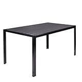 Alu-Gartentisch Helsinki Polywood mit Aluminiumgestell