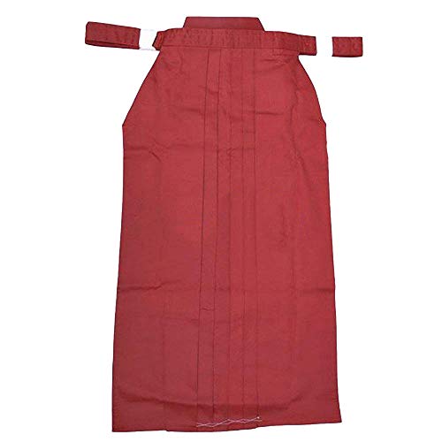 ZooBoo Herren Kendo Aikido Hapkido Kampfsportbekleidung Hakama, Rot/Ausflug, einfarbig (Getaway Solids), Mittel