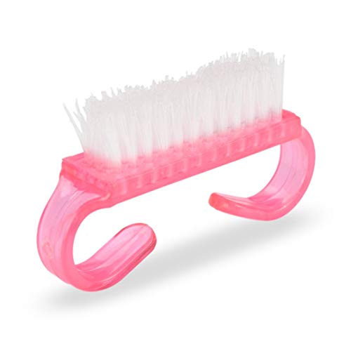 1 UNIDS Limpieza de Uñas Herramientas de Cepillo de Uñas File Nail Art Care Manicure Pedicure Soft Remove Dust Small Angle Clean Brush; random Candybush