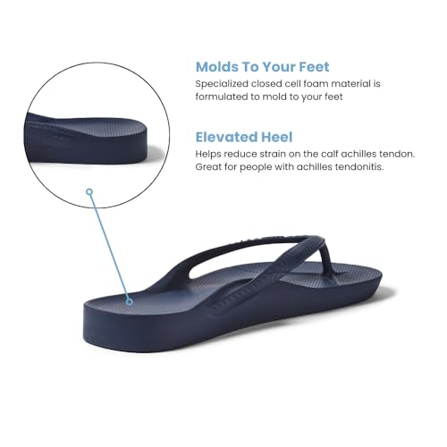 Image of Archies Arch Support Flip Flops for Men & Women - Orthotic Sandals for Plantar Fasciitis Relief - Lightweight, Cushioning, Shock-Absorbing Thong Sandals for Walking, Foot Pain & All-Day Comfort