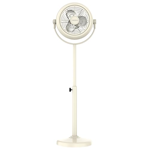 Cecotec Ventilador de Pie Retro EnergySilence 250 ClassicStyle Beige. 25W, Diámetro de 10', 3 Aspas...