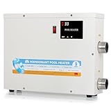 Mxmoonant SPA Heater, 18KW 220V Swimming Pool Heaters Hot Tub Water Thermostat with Touchscreeen for Above Ground Inground Pool, Spa, Bathtub
