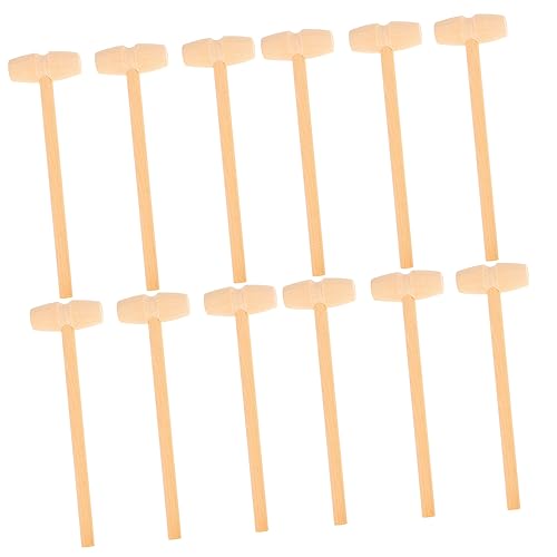 CORHAD 12Pcs Solid Wood Mallet for Gavel for Hand Eye Coordination and Fun Hammering Activity for Boys and Birthday Present