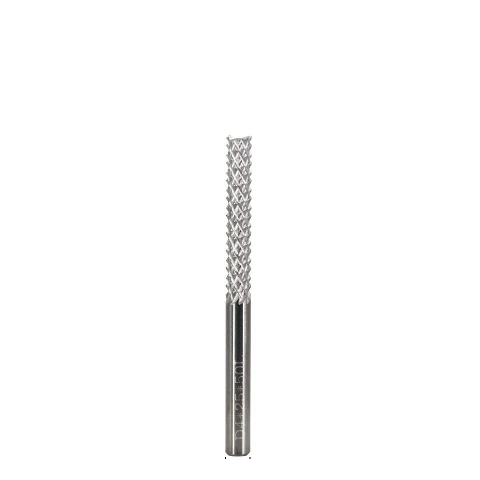 Frezy walcowo-czołowe, frezy CNC, 3.175/4/6mm trzpień PCB frezy do zębów kukurydzianych frezy z węglika wolframu frezy trzpieniowe CNC do obrabiarek grawerujących (kolor: 5 sztuk, rozmiar: D4X12X45L)