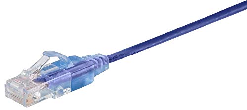 Monoprice - 116323 Slimrun Cat6A Ethernet Patch Cable - Snagless Rj45 Utp Pure Bare Copper Wire 10G 30Awg 3Ft Purple 10-Pack #TOP1