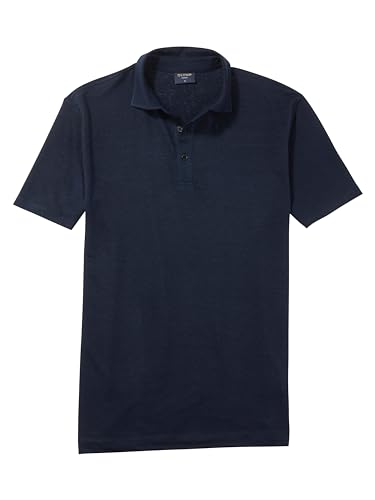 OLYMP Herren Polo-Shirt Langarm Casual.Wirk,Einfarbig,Regular fit,Marine 18,M